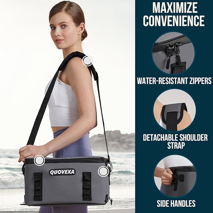 Paddle Board Cooler Bag, Sup Cooler, Coolers Deck Bag with 4 Pockets, Kayak Cooler Fits 30 Cans, Deck Coolers Bag for Paddleboard, Paddle Board Accessories with Phone Pouch