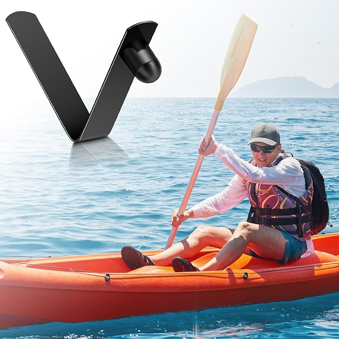 Moxweyeni 8 Pieces Push Button Spring Clips Tent Pole Clips Stainless Steel Kayak Paddle Spring Snap Clips Locking Tube Pin for Camping Kayak Paddle Tent Pole