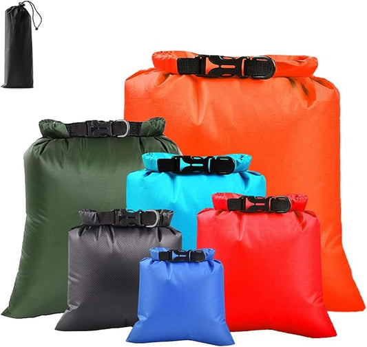 6PCS Dry Bags Waterproof, Lightweight Dry Bags for Kayaking Waterproof，Outdoor Waterproof Bag for Kayaking Hiking Boating Camping