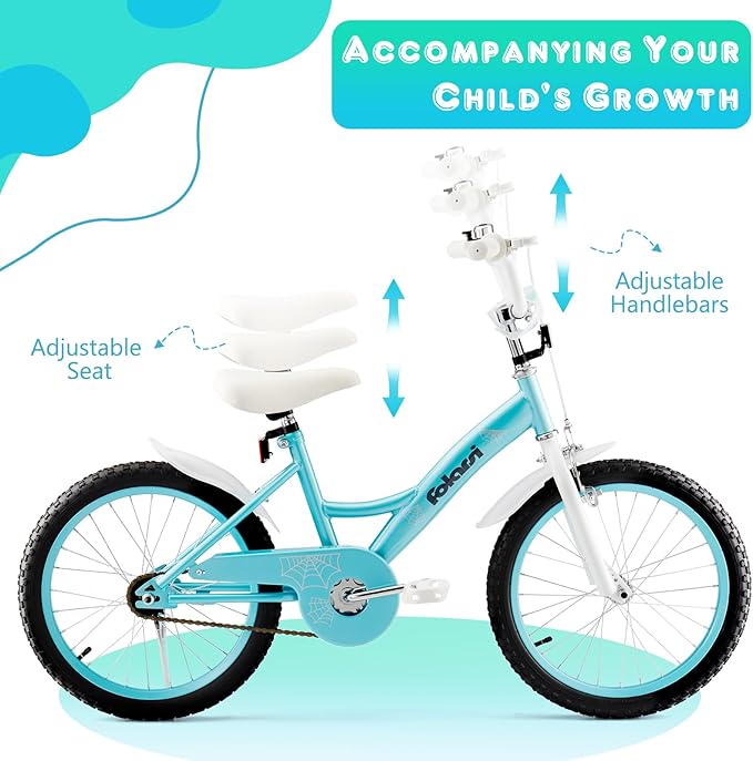 Kids Bike 14 16 18 Inch Bicycle for 3-9 Years Boys Girls Bike，Children's Bicycle with Bell Training Wheels, Multiple Colors