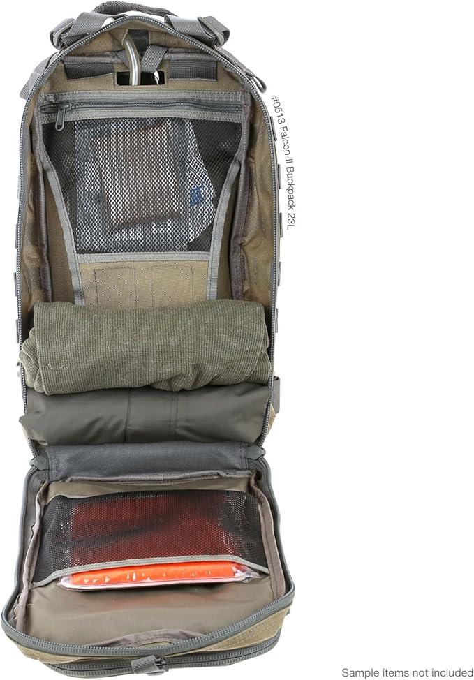 MAXPEDITION Falcon-II Backpack, 23L Tactical Backpack, Survival Pack, Bug Out Bag, MOLLE Go Bag for EDC, 0513