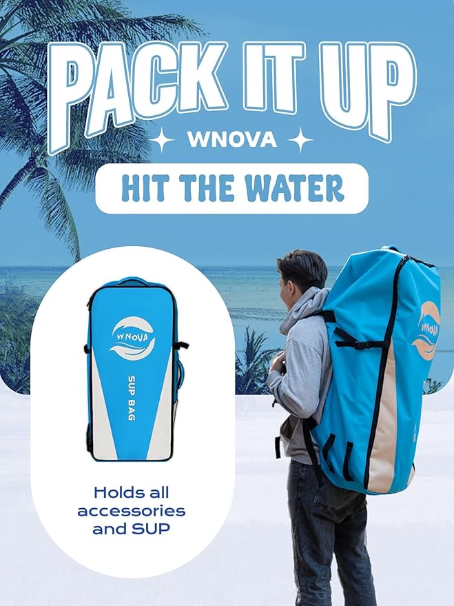 Extra Wide Inflatable Paddle Board, 11' x 34" x 6" Stand Up Paddle Board for Adults, SUP Accessories with Camera Mount, 2+1 Family for Lake, Ocean, Sea