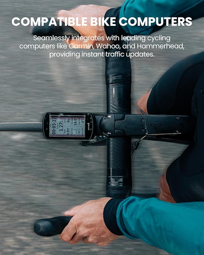 MagicShine SEEMEE R300 Smart Radar Taillight,High-Power LED ANT+ Enabled Radar System 270° Wide Viewing Angle Lock Function Mode Memory Function IPX6 Waterproof Rear Light