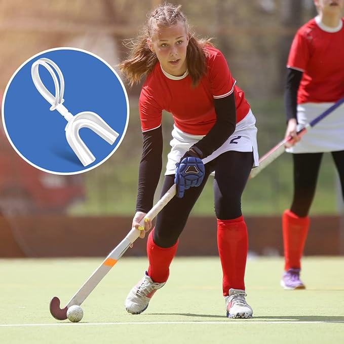 Dunzy 10 Pcs Strapped Mouth Guard Sports Mouthguard with Strap No Boiling Mouthguard Adult Youth Football Mouthpiece Mouth Protector for Boxing Basketball Lacrosse