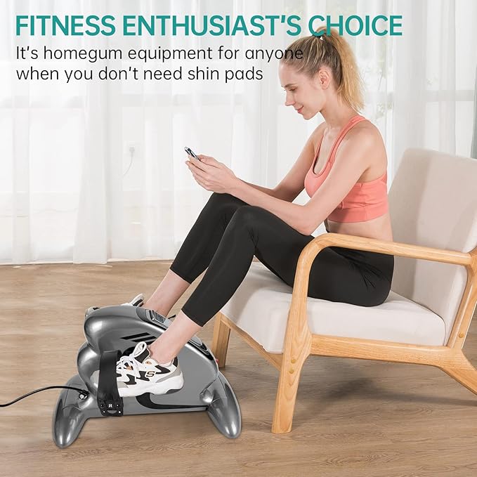Motorized Pedal Exerciser, Electric Pedal Exerciser for Arm and Leg Low Impact Exercise Rehabilitation, No Resistance, Suitable for Seated Leg Exercise and Arm Exercise for Elderly People