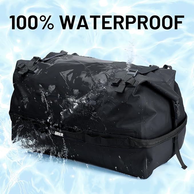 MIER Large Waterproof Duffel Bag Rolltop Dry Backpack Duffle Bags for Kayaking, Rafting, Boating, Swimming, Camping, Travel, Gym, Beach, 60L/80L