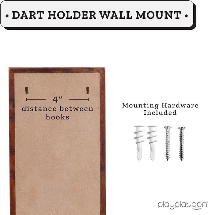 Play Platoon Dart Scoreboard & Darts Holder Wall Mount with Bottle Opener - Wood Score Board, Professional Darts Accessories, Dart Holder