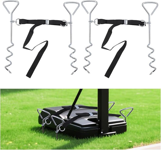 2 Set Basketball Goal Anchor, Basketball Hoop Anchor for Secure and Durable Court Setup, with Adjustable Straps for Basketball Mounting Trampoline Swing Tent