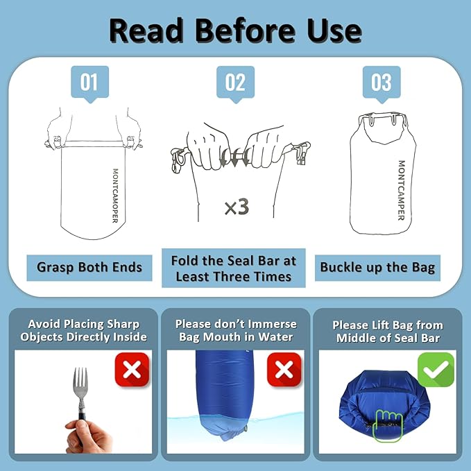 30D Nylon Waterproof Dry Bag-Extra Large Waterproof Storage Sack with Roll Top Closure-Suitable for Long Hiking, Camping, Kayaking and Beach-Float on Water(35L/Turquoise blue)