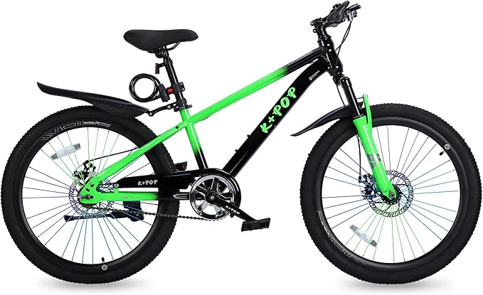 20'' Kids Mountain Bike for 7-10 Years Old Boys Girls, Kids Retro Cruiser Bike Hybrid Kids Bike Carbon Steel/Lightweight Aluminum Frame, Kids' Bicycles for Boys Girls Beginner Level Riders