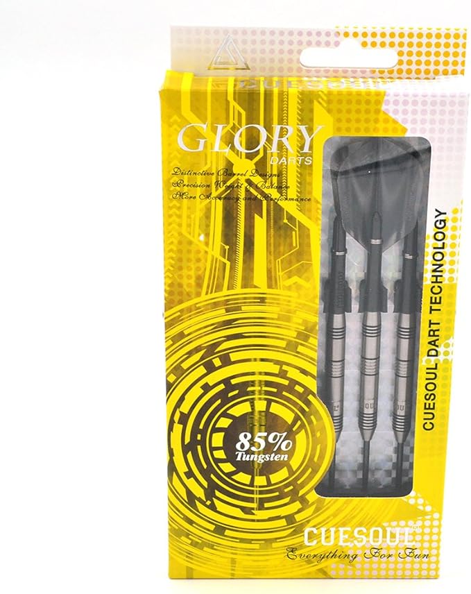 CUESOUL Professional Tungsten Steel Tip Dart Set 85% Tungsten 22g/24g/26g-Glory Series