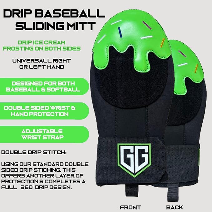 Adult Baseball/Softball Sliding Mitt - Frosted Drip with Sprinkles