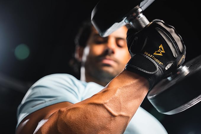 Bionic Men's Beastmode Full Finger Gym Workout Gloves
