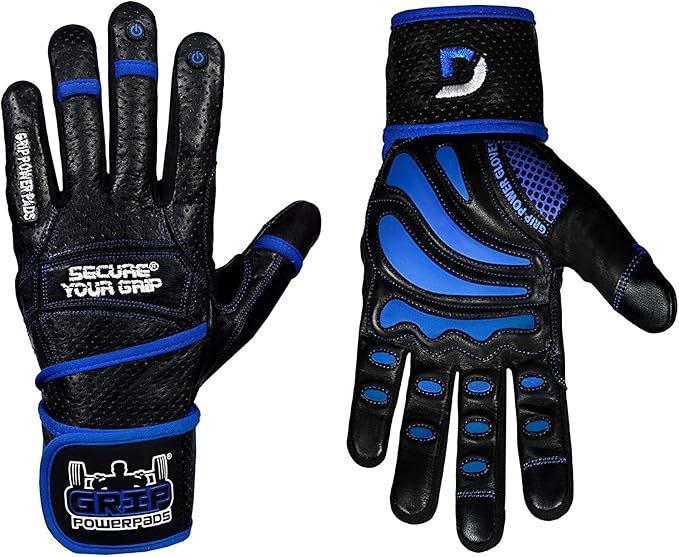 Elite Leather Gym Gloves with Built in 2" Wide Wrist Wraps Grip & Design for Weightlifting Power Lifting Bodybuilding & Strength Training Workout Exercises, Size : XX-Large