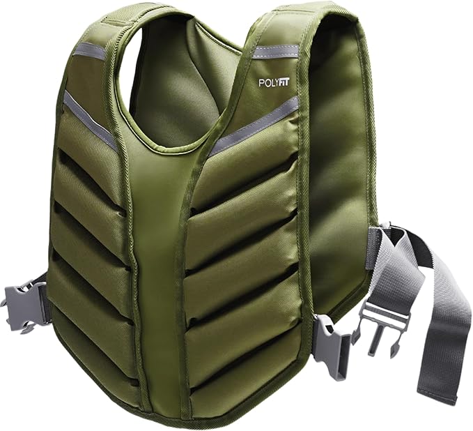 Polyfit (Sierra) Weighted Vest for Workout – 10lb, 15lb, 20lb – Weight Vest for Men & Women - Enhance Strength Training & Endurance