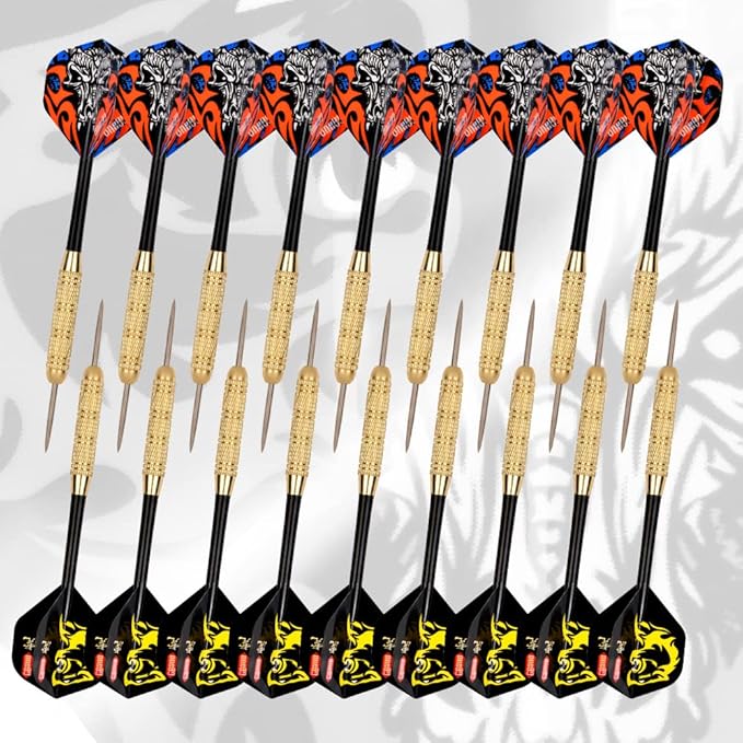 Vapor 180 Bristle Dartboard Staple Free Bullseye Steeltip Darts Extra Flights
