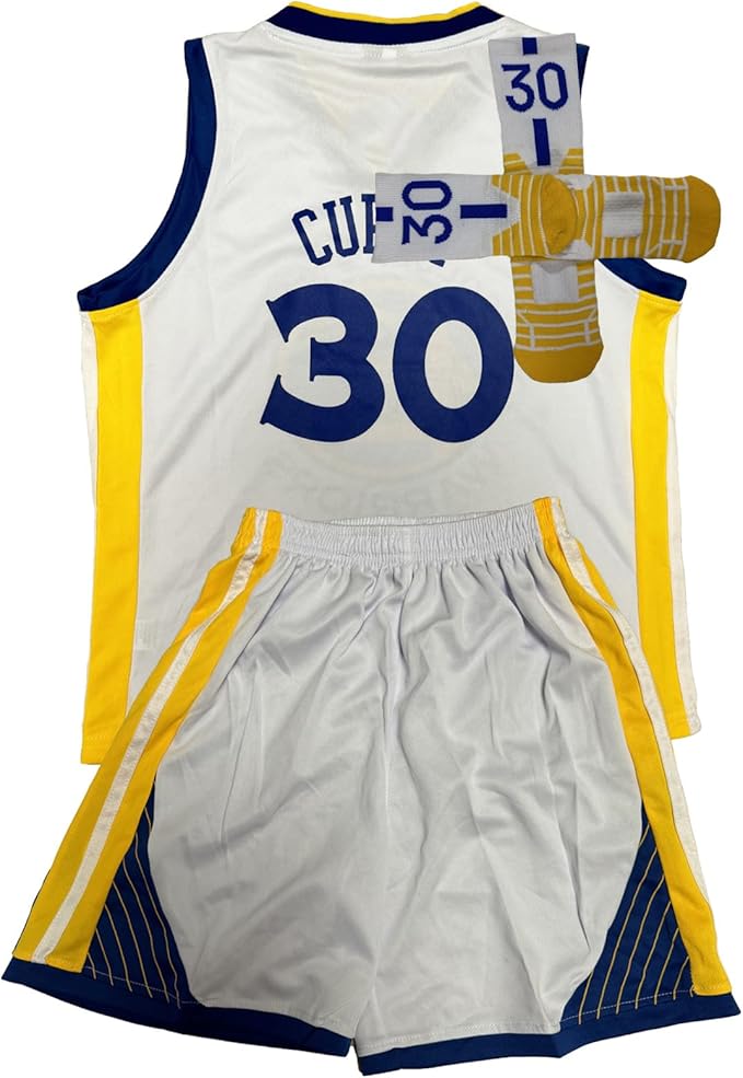 3PC Basketball Jersey Set for Youth Basketball Tank Top + Track Shorts+ Socks Set #24