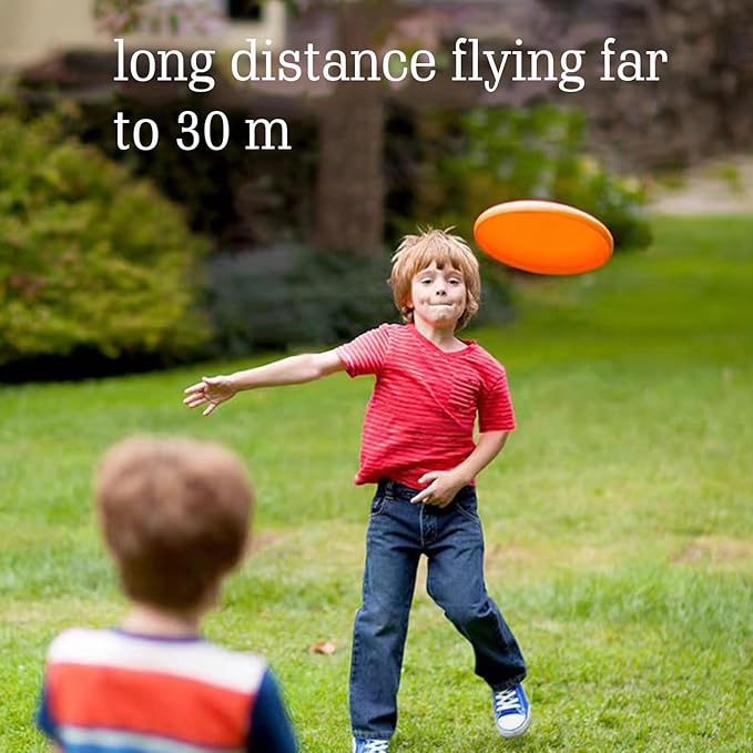 Kids Flying Disc Toy Outdoor Playing Lawn Game Disk Flyer for Kindergarten Teaching Soft Silicone Colorful 6 Pack Bulk Set…