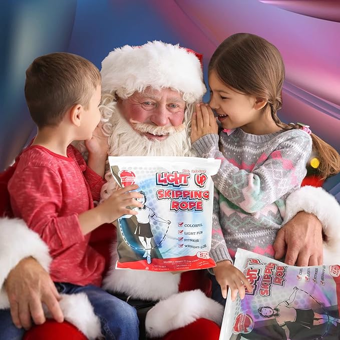 Led Jump Rope for Girls Kids -Glowing Jump Ropes Flashing Colorful Exercise Skipping rope Light Up Luminous Adjustable Skipping Ropes for Girls Boys Women Fitness Weight Loss