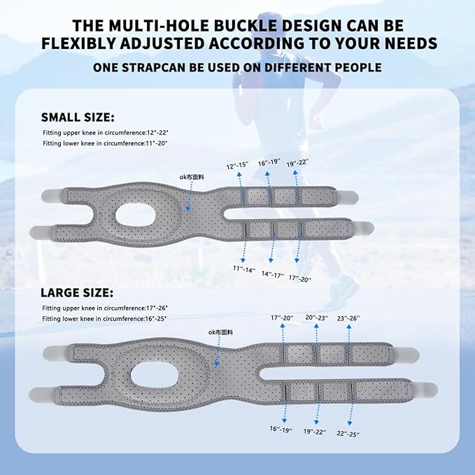 Knee Brace for Women Men Adjustable Knee Support with Side Stabilizers Patella Knee Brace with Patella Gel Pads for Meniscus Tear Knee Pain Arthritis Pain Injury Recoverys Running Workout