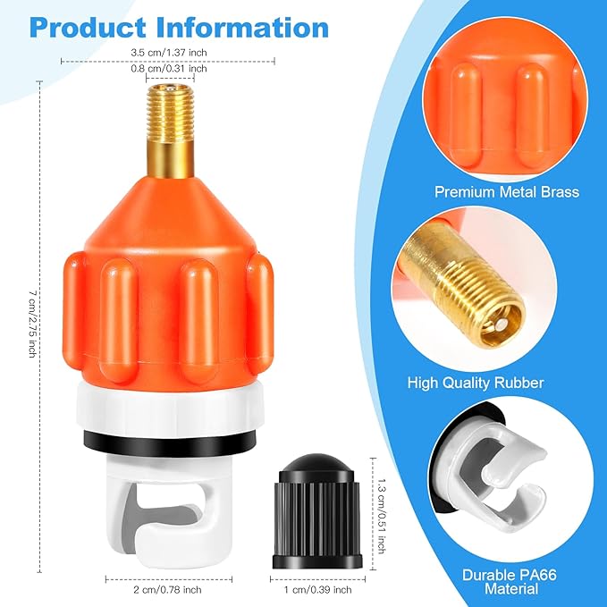 Inflatable Boat SUP Pump Adapter, Stand Up Paddle Board Pump Adapter Sturdy, Conventional Air Adapter Quickly Inflation, SUP Air Adapters for Paddleboard and Kayak