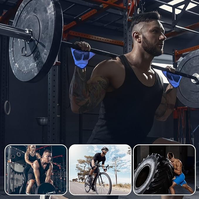 LIONCO Workout Gloves for Men Women,Weight Lifting Gloves with Breathable Gel Padded Excellent Grip for Gym Exercise,Cycling,Weightlifting,Fitness Training,Pull Ups and Climbing and Rowing