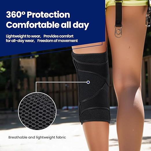 Galvaran Knee Brace for Meniscus Tear:Adjustable Knee Support for Maximum Knee Pain,Side Stabilizers for Injury or Surgery Recovery - Men and Women