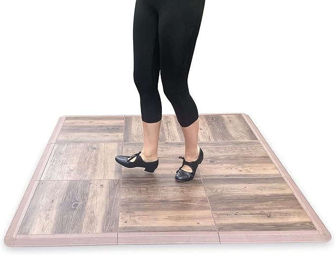 Dance Floor Tiles, Interlocking Dance Floor Tiles for Ballet, Tap, Jazz, and Irish Dance | Portable Dance Floor Tiles for Indoor Dance Flooring
