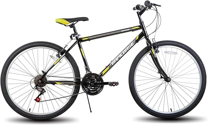 HH HILAND 24 26 inch Mountain Bike for Men Women, 21 Speeds High-Carbon Steel Frame, Sport Cycling MTB Bicycle for Adult
