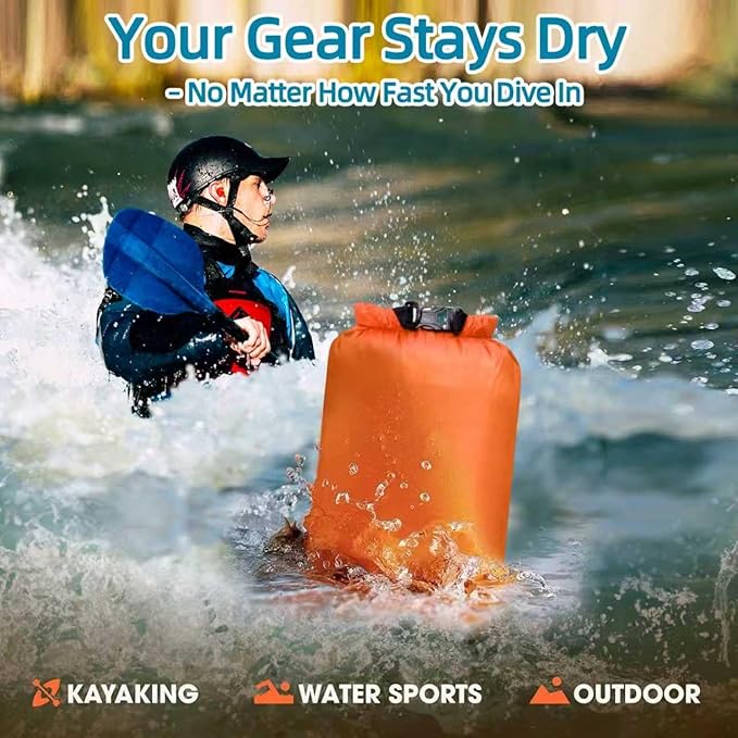 6PCS Dry Bags Waterproof, Lightweight Dry Bags for Kayaking Waterproof，Outdoor Waterproof Bag for Kayaking Hiking Boating Camping