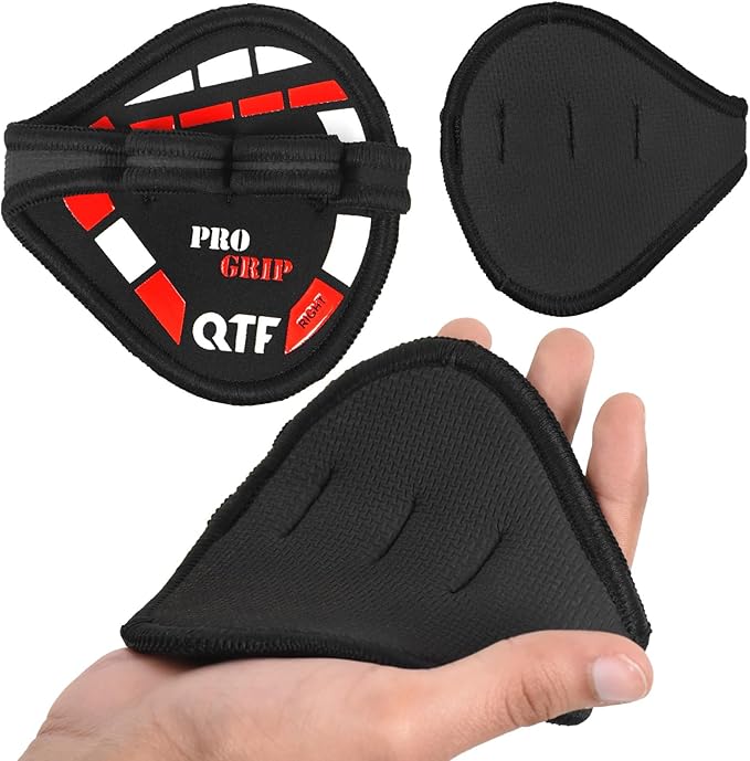 QTF Gym Grips Pads - Neoprene Gloves Gym Palm Protector Weight Lifting Grips Replacement of Workout Gloves Men and Women - Lifting Grip Pads for Weightlifting, Calisthenics & Pull Ups.