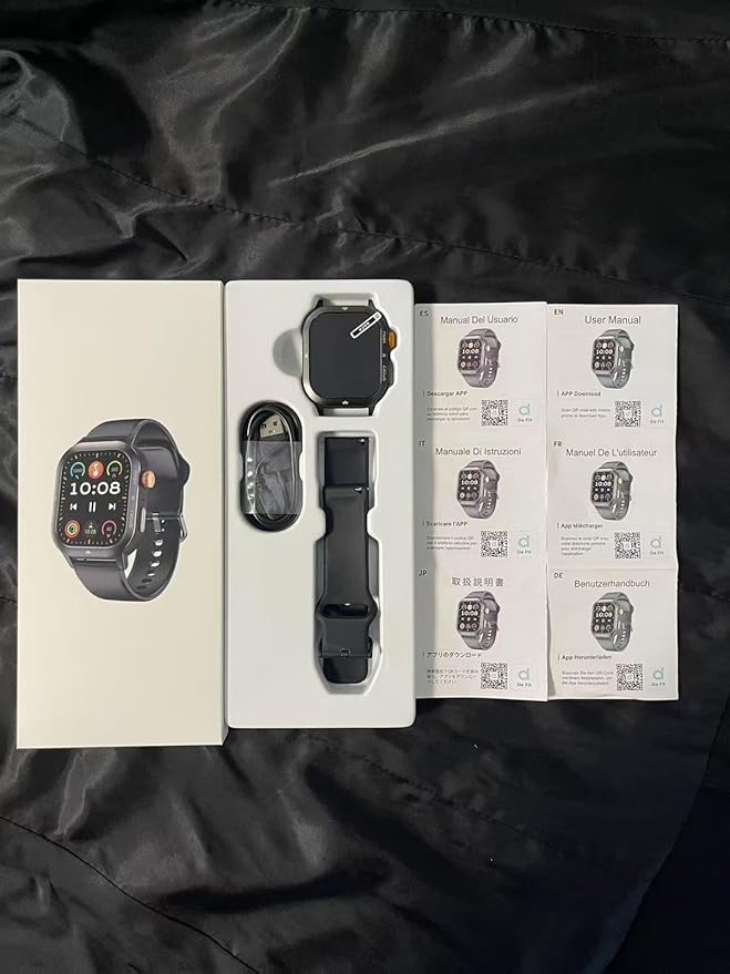 2025 Sports Smart Watch for Men & Women - 1.93” HD Display, Bluetooth Call (BT 5.4), 100+ Sports Modes, Heart Rate & Sleep Monitor, IP67 Waterproof Fitness Tracker, Pedometer, Da Fit App, (Black)