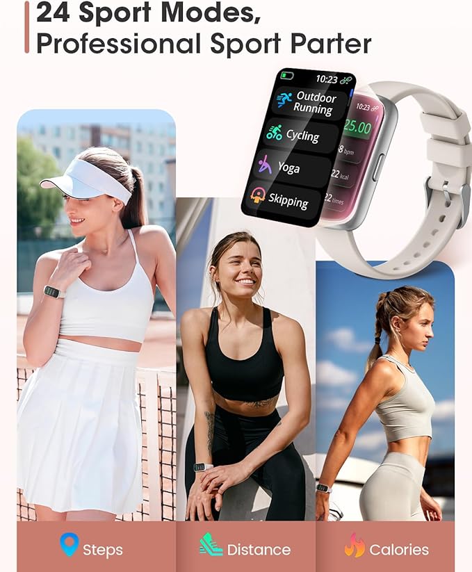 Slim Fitness Tracker, Smart Watches for Men/Women with Heart Rate/Blood Oxygen/Sleep Monitor, IP68 Waterproof Activity Trackers and Smart Watch for Phones with Step Tracker, Pedometer for Women Men
