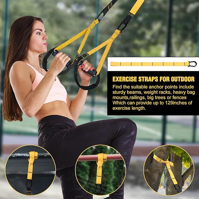 Home Resistance Training Kit | Bodyweight Resistance Bands with Handles, Door Anchor, Heavy Duty Exercise Bands | All-in-One Gym Workout Equipment for Home Fitness