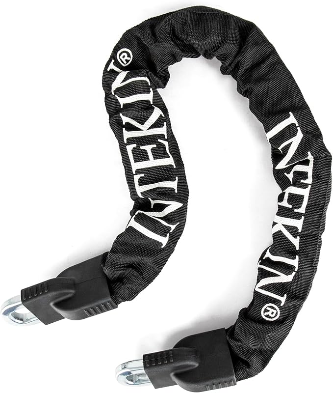 Heavy Duty Security Chain - Hardened Steel 3.3 ft x 3/8" Thick Square Bike Lock Chain for Bikes, Containers, Motorcycles, Trailers, ATV's