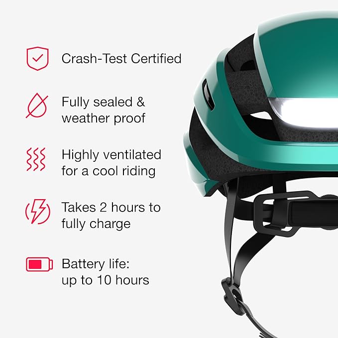 Lumos Ultra Smart Bike Helmet | Customizable Front and Back LED Lights with Turn Signals | Road Bicycle Helmets for Adults: Men, Women