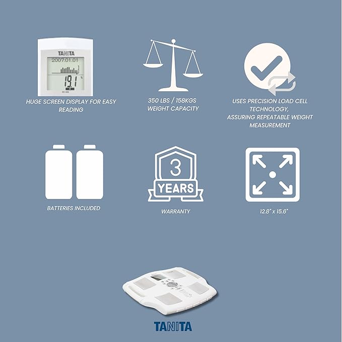 Tanita BC-568 InBody Digital Scale - Japan Technology Segmental Body Composition Analyzer with Smart BMI, Fat, Muscle Mass Measurement, and Nutrition Tracking - FDA Cleared, HSA/FSA Eligible