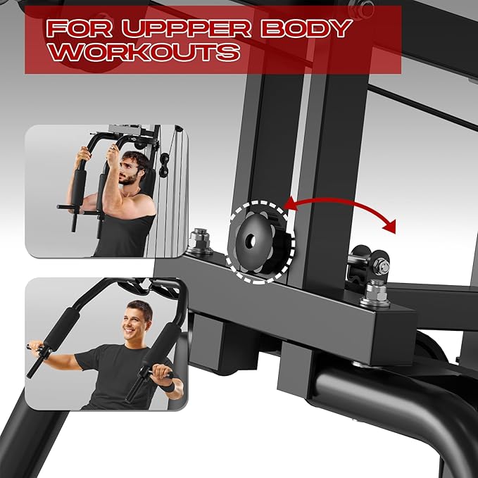 Multifunctional Full Body Workout Machine, Workout Station with 100 LBS Weight Stack, Home Gym Equipment
