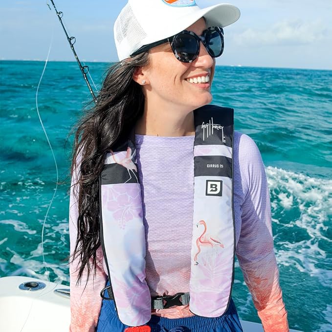 BLUESTORM Cirrus26 Inflatable PFD Life Jackets for Adults | US Coast Guard Approved Automatic Life Vest w/Manual Override Convertibility