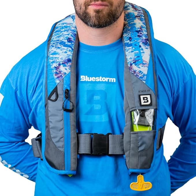 BLUESTORM Atmos 40 Automatic/Manual Inflatable PFD Life Jacket for Adults | US Coast Guard (USCG) Approved Life Vest