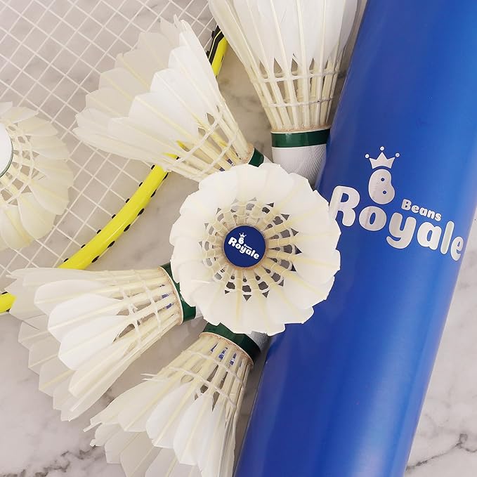 Badminton Shuttlecocks 12-Pack (All Round Feather) Duck Feather with Great Durability Stability and Balance,Suitable for Professional Training Or Family Outdoor Sports (Duck Feather)