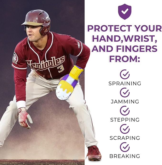 Gracfulcub Baseball Sliding Mitt, Baseball Glove Softball Guard, Ergonomic Design Protecting Fingers for Basic Base Running