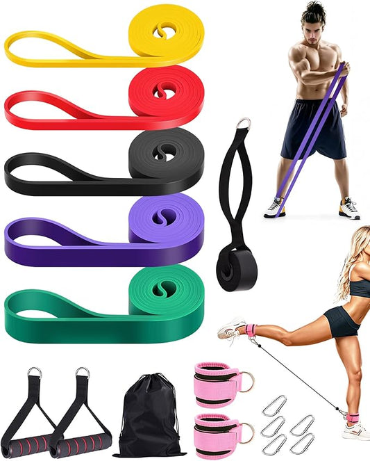 Pull Up Assistance Bands - Exercise Bands, Resistance Bands for Working Out, Physical Therapy, Body Stretching, and Strength Training, Pull Up Bands for Men and Women