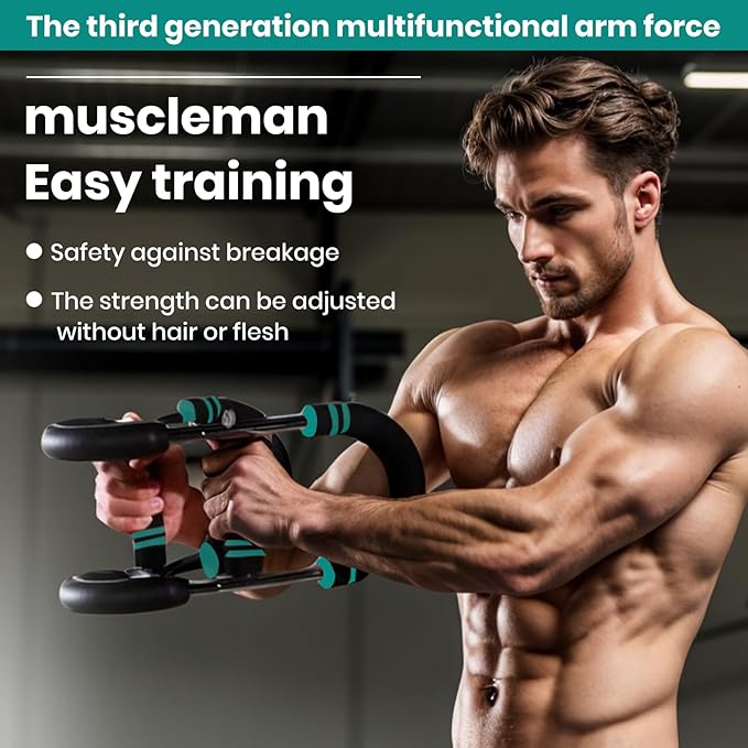 Twister Arm Trainer, Adjustable Chest Workout Equipment，（30-120lbs） for Men & Women,Portable Home Gym Strength Trainer，Muscle Builder & Strength Training for Arms, Chest