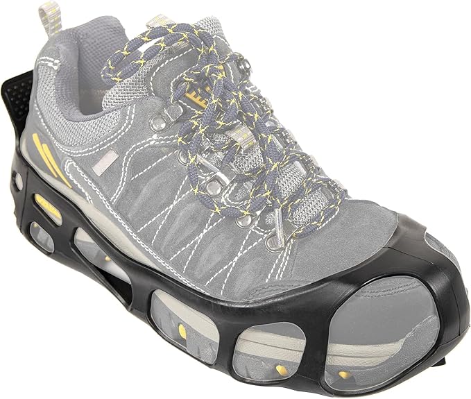 Snow Shoe Grip for Hiking on Snow and Ice, Heavy Duty Traction Aid with Steel Spikes (1 Pair)