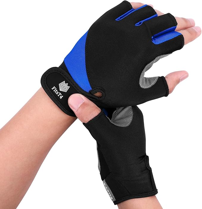 FitsT4 Sports Half Finger Padded Palm Gloves for Diving, Sailing, Jet Skiing, Stand-UP Boarding, Kayaking and Water Skiing, Suitable for Men&Women&Youth