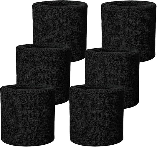 Wristbands Sweatbands for Men & Women, Breathable Tennis Wrist Bands Absorbent Sweat Band Multiuse Wristband for Basketball, Running, Gym, Working Out