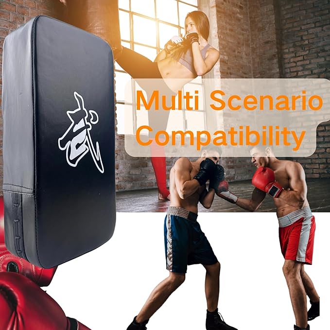 TLBTEK Taekwondo Kick Shield - Muay Thai MMA Karate Kickboxing Training Pads - Curved Leather Strike Shield