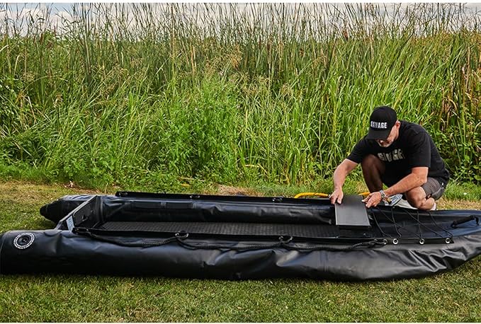 2 Person Inflatable Kayak Fishing PVC Kayak The Dimension 130'' *43'*11.8'' Inflatable Kayak Rescue Rubber Rowing Kayak with Pump Aluminum Alloy Seat Paddle Inflatable Mat, Repair Kit, Fin