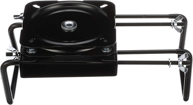 Attwood 15700-3 Seat Mount, Clamp-On With Swivel, Adjusts from 7 ½ inches to 18 inches, Black, Powder-Coated Steel